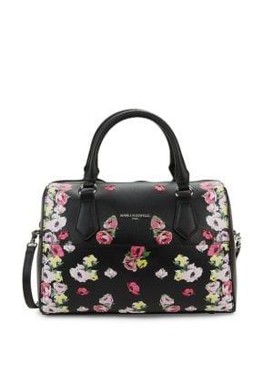 Karl Lagerfeld Paris Willow Floral Leather Satchel