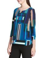 Calvin Klein Vicuna-print Three-quarter Sleeve Top