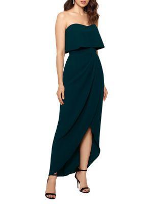 Xscape Bandeau Column Gown