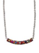 Effy Sterling Silver Multi-colored Sapphire Necklace