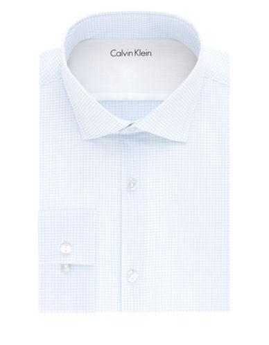Calvin Klein Cotton-blend Check Dress Shirt