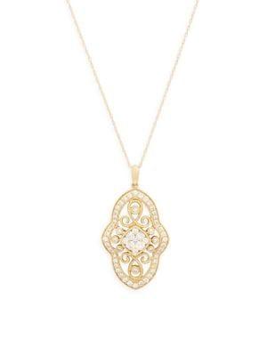 Le Vian 14k Yellow Gold And Diamond Pendant Necklace