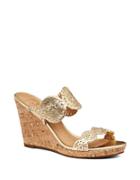 Jack Rogers Luccia Leather & Patent Leather Wedge Sandals