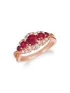 Le Vian 14k Strawberry Gold? Passion Ruby&trade; & Nude Diamonds&trade; Graduated Ring