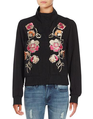 Context Floral Embroidered Bomber Jacket