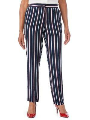Olsen Mona Straight Stripe Pants