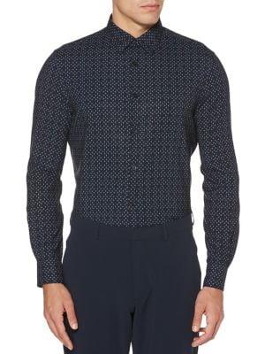 Perry Ellis Regular-fit Arrow-print Stretch Shirt