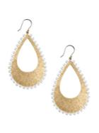 Lucky Brand Turkish Riviera Goldtone And Beads Drop Earrings