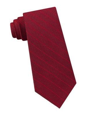 Calvin Klein Pinstriped Silk Tie