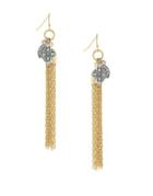 Jessica Simpson Crystal Chain Earrings