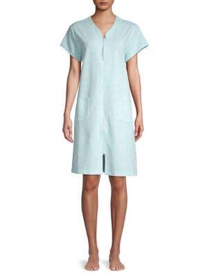 Miss Elaine Zip-front Printed Night Dress