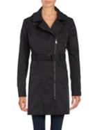 Vince Camuto ??emovable Hood Zip-up Trench Coat