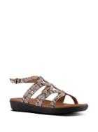 Fitflop Strata Tm Snake-print Leather Gladiator Sandals