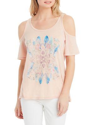 Jessica Simpson Nova Cold-shoulder Graphic Tee