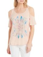 Jessica Simpson Nova Cold-shoulder Graphic Tee