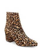Steven By Steve Madden Leopard Calf Hair Ankle Boots
