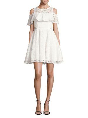 Xscape Cold-shoulder Lace Dress