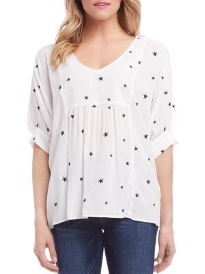 Karen Kane Embroidered Star Top