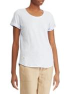 Lauren Ralph Lauren Rolled Cuff Cotton T-shirt