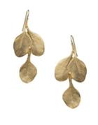 Kenneth Jay Lane Leaf Hook Earrings