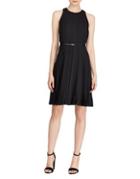 Polo Ralph Lauren Pleated Belted Dress