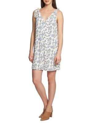 1.state Floral Tie-shoulder Shift Dress