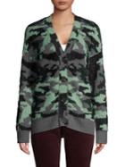 Vince Camuto Camo Knit Button-front Cardigan