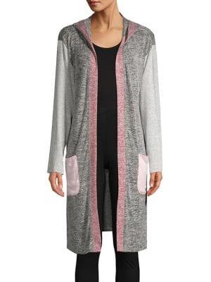 Roudelain Hooded Colorblock Duster