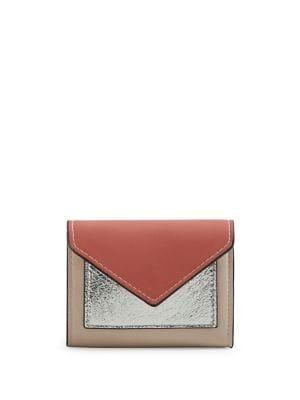 Mango Colorblock Faux Leather Bi-fold Wallet
