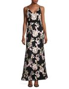 Xscape Floral Sleeveless Gown