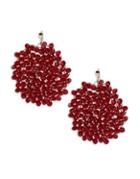 Kenneth Cole New York Red Items Woven Crystal Drop Earrings