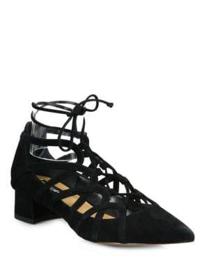 Design Lab Sarie Suede Lace-up Pumps
