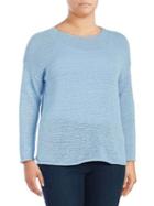 Lord & Taylor Plus Boxy Knit Pullover