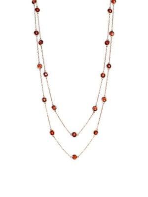 Marco Moore 14k Rose Gold & Garnet Necklace