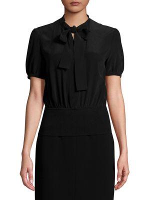 Max Mara Studio Short-sleeve Silk Blouse