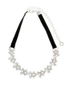 Anne Klein Embellished Velvet Choker Necklace