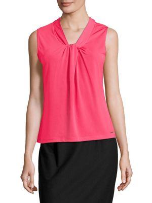 Calvin Klein Sleeveless Knot Blouse