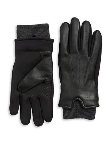 Black Brown Leather Gloves
