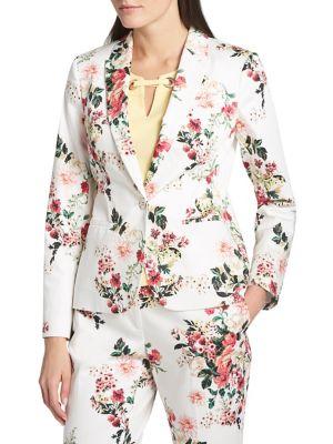 Tommy Hilfiger Floral One-button Blazer