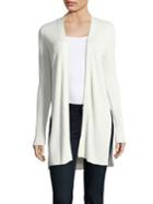 H Halston Ribbed Open-front Cardigan