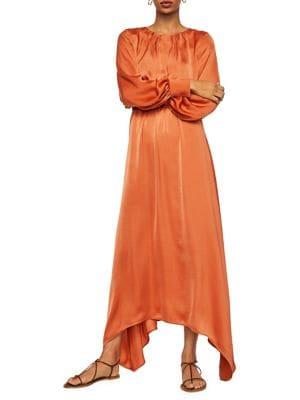 Mango Protea-a Asymmetrical Satin Gown