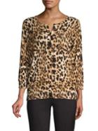 Joseph A Button-front Leopard-print Cardigan