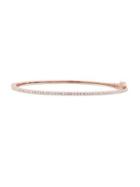 Sonatina 14k Rose Gold & Diamond Bangle Bracelet