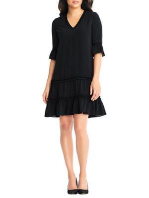 Adrianna Papell Chiffon Trapeze Dress