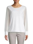 Calvin Klein Long-sleeve Chiffon Top