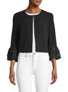 Karl Lagerfeld Paris Embellished-cuff Blazer