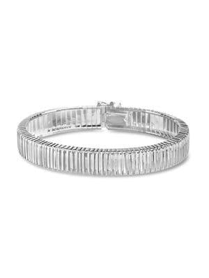 Lord & Taylor Ribbed Sterling Silver Bracelet
