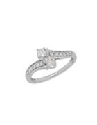 Lord & Taylor Andin 14k White Gold Two Diamond Ring