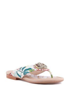Tommy Bahama Floral Palm Sandals