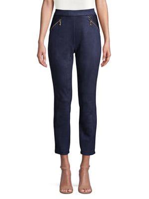 Ivanka Trump Pintuck Suede Pants